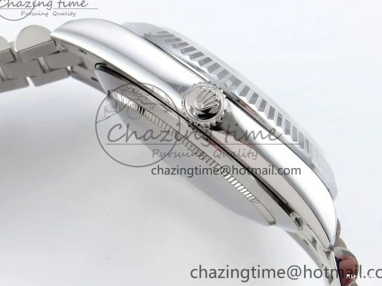 MiroTime 0418 SportInspired DayDate 40 SS JDF 904L Steel Gray Textured Stick Dial on President Bracelet VR3255 V3 (Gain Weight) 1437